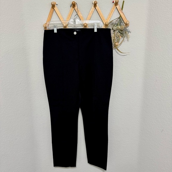 Theory Black Clean Cigarette Business Casual Trousers Pants Sz 12 - Picture 4 of 11